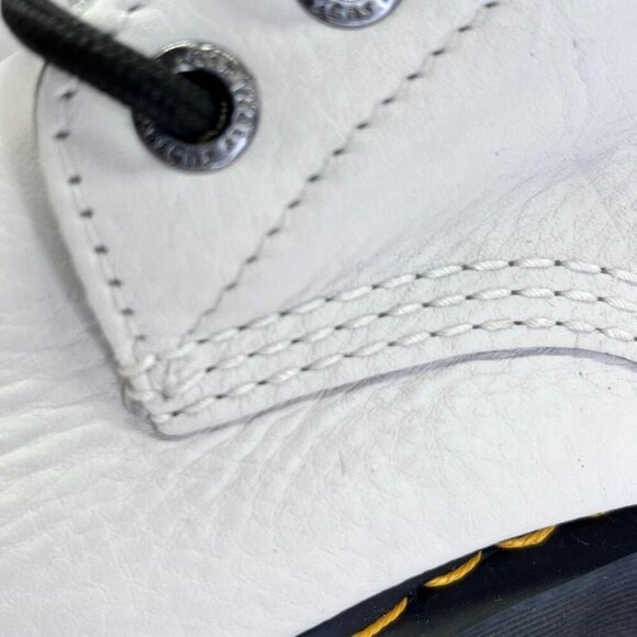 Dr Martens 1460 Pascal Max Optical White Pisa Leather Platform Boots Size US 9 - Picture 11 of 16